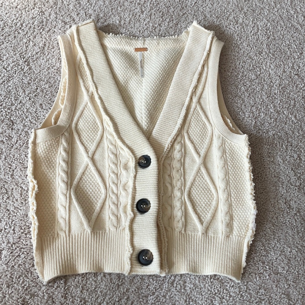 Cropped sweater vest from Free People